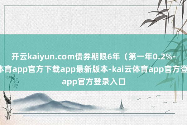 开云kaiyun.com债券期限6年（第一年0.2%-kai云体育app官方下载app最新版本-kai云体育app官方登录入口