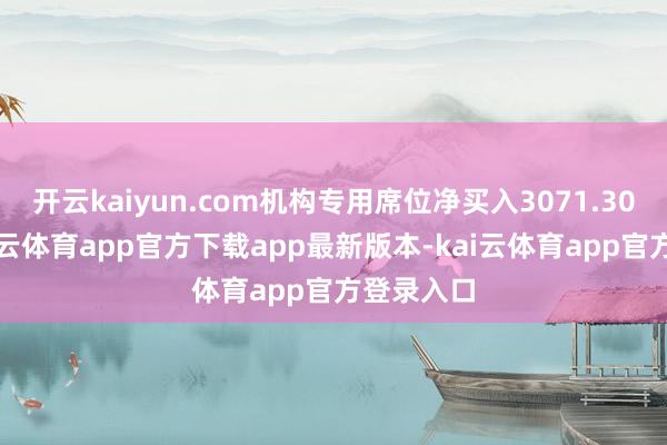 开云kaiyun.com机构专用席位净买入3071.30万元-kai云体育app官方下载app最新版本-kai云体育app官方登录入口