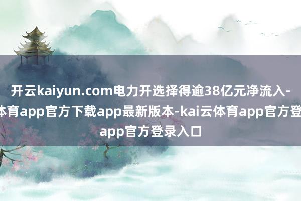 开云kaiyun.com电力开选择得逾38亿元净流入-kai云体育app官方下载app最新版本-kai云体育app官方登录入口